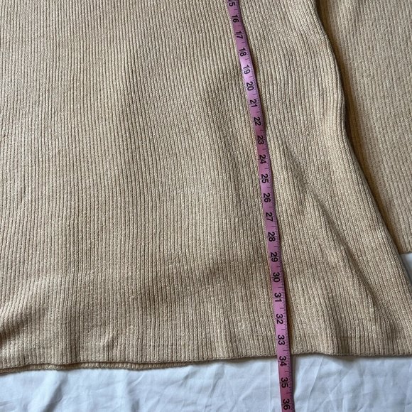 Lane Bryant Women's Poncho Knit Cape Sweater‎ Beige No Sleeves Sz 14/20 - Picture 5 of 6